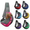 Dog Carrier Sling Bag, Mesh Oxford, Rose Red, L view 2