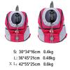 Dog Carrier Backpack, Double-Shoulder Pet Carrier with Clicker and Front Mesh, Orange, L view 3