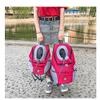 Dog Carrier Backpack, Double-Shoulder Pet Carrier with Clicker and Front Mesh, Orange, L view 4