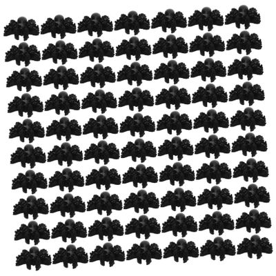 Halloween Nail Charms, 150-Piece Black Resin 3D Flat Spider Set