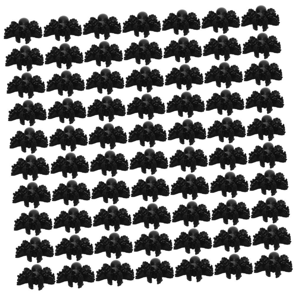 Halloween Nail Charms, 150-Piece Black Resin 3D Flat Spider Set