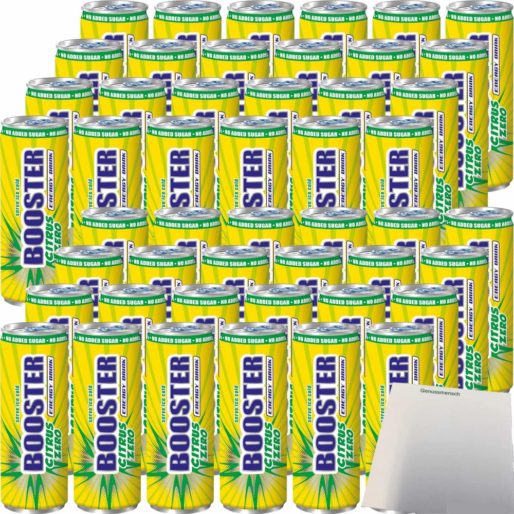 usy Booster Energy Drink Citrus Zero DPG 2-Pack, 48 x 330 ml Cans + usy Block