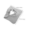Warmhm 2-Piece Massage Towels with Face Opening, 13.8 x 13.8 in, Light Gray view 2