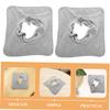 Warmhm 2-Piece Massage Towels with Face Opening, 13.8 x 13.8 in, Light Gray view 3