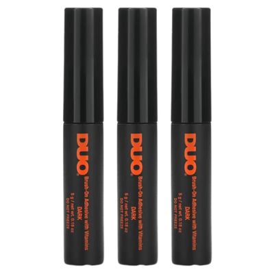 Water-Resistant DUO Glue for Lashes and Eyebrows, Odorless, Vegan (3 DUO Orange)