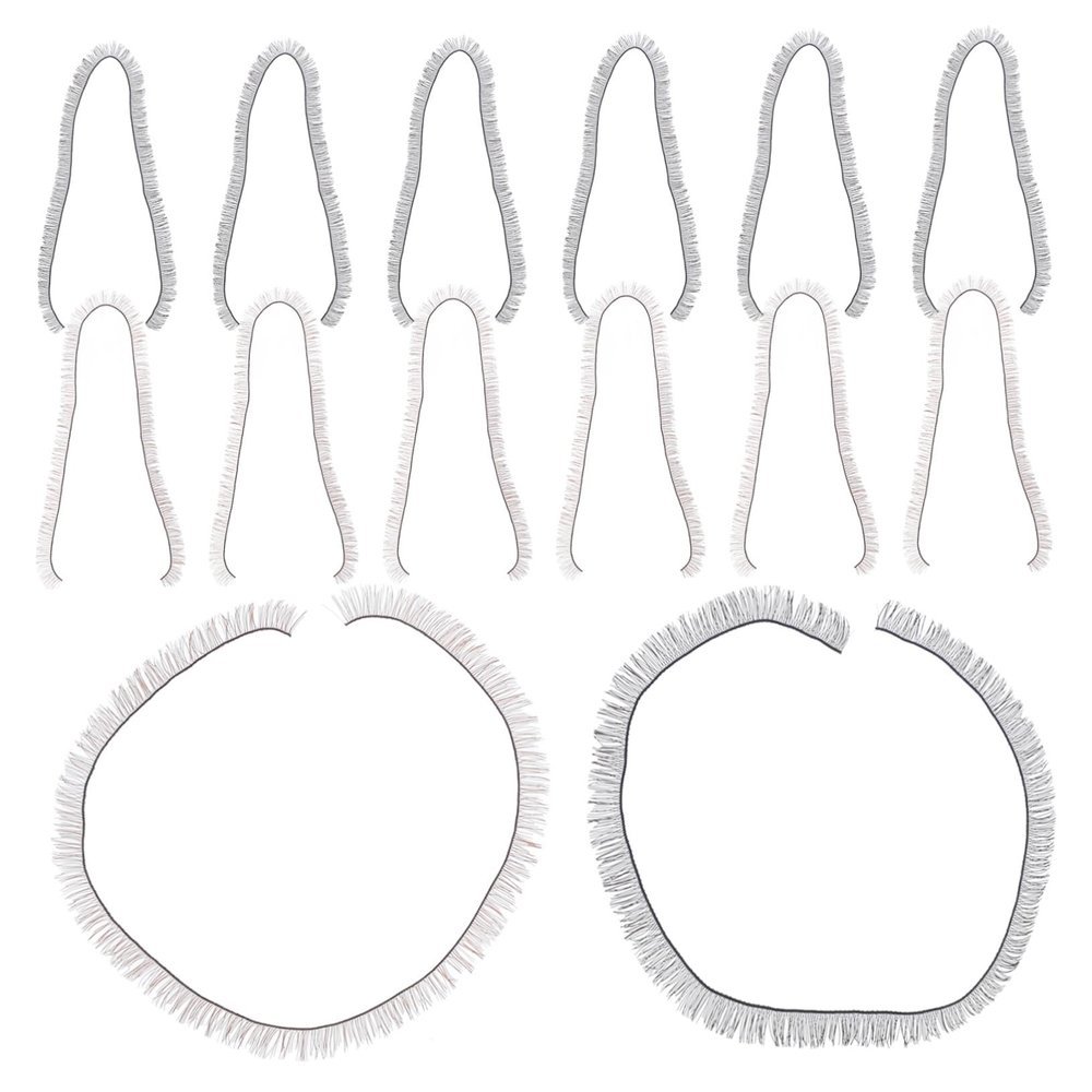 Doll-Making Eyelash Strips for Crafts, 20 pcs, 0.4 x 20 cm
