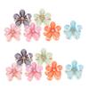 FOMIYES 12-Piece Mini Floral Metal Hair Clips with Crystals view 1