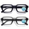OPULIZE EDG Blue Light Reading Glasses for Women and Men, Black/Gray 2-Pack, +1.00 view 1