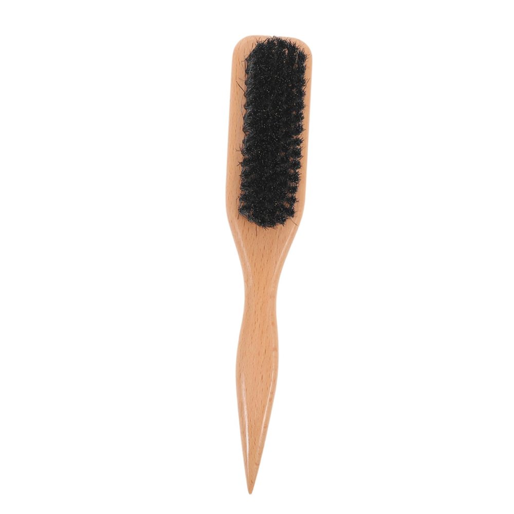 DEARMAMY Horsehair Beard Brush with Soft Bristles and Wooden Handle