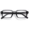 OPULIZE EDG Blue Light Filter Reading Glasses for Women and Men, Anti-Reflective, Glare-Free UV400 Protection, Spring Hinges, Anti-Fatigue, Rectangular Frame, Computer and Gaming Glasses, Transparent Gray, +3.00 view 1