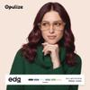 OPULIZE EDG Blue Light Filter Reading Glasses for Women and Men, Anti-Reflective, Glare-Free UV400 Protection, Spring Hinges, Anti-Fatigue, Rectangular Frame, Computer and Gaming Glasses, Transparent Gray, +3.00 view 2