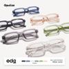 OPULIZE EDG Blue Light Filter Reading Glasses for Women and Men, Anti-Reflective, Glare-Free UV400 Protection, Spring Hinges, Anti-Fatigue, Rectangular Frame, Computer and Gaming Glasses, Transparent Gray, +3.00 view 4