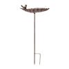 Freestanding Metal Garden Bird Bath on Stake view 1