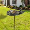 Freestanding Metal Garden Bird Bath on Stake view 2