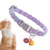 Cat Collar with Bell - Quick-Release Safety Collar for Cats, Floral Pattern for Small and Medium Pets view 1