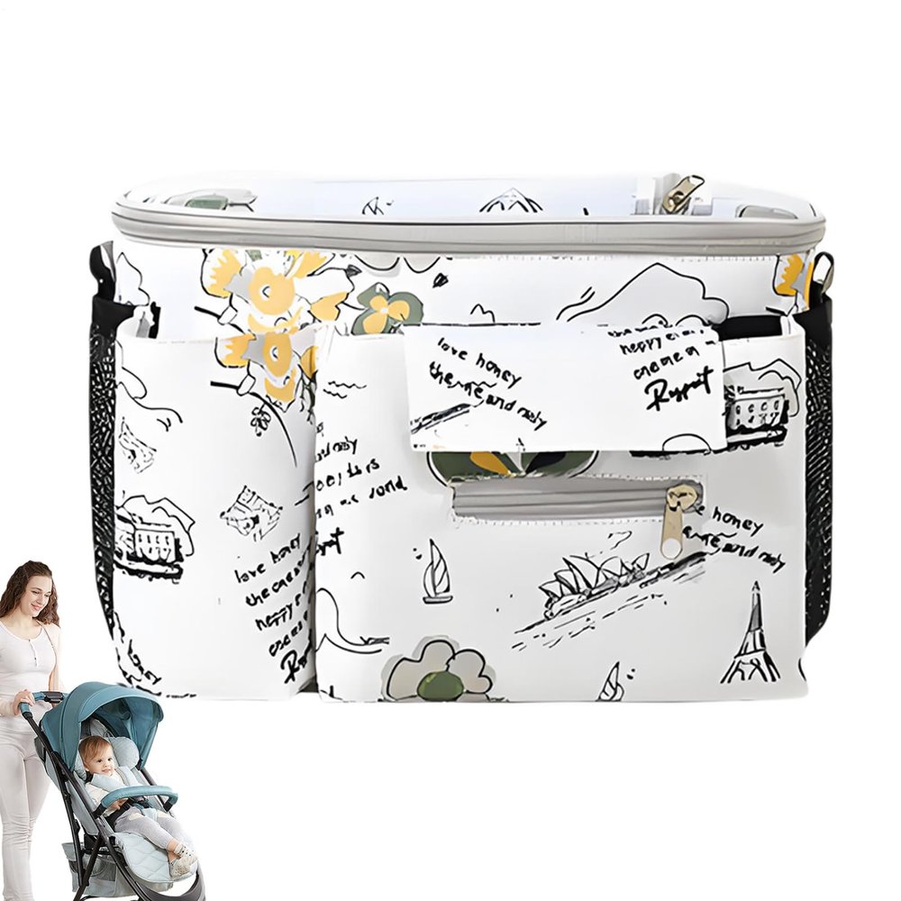 Universal Stroller Caddy with Cup Holder