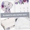 Flannel Elephant Baby Photo Blanket for Newborn Photography view 3