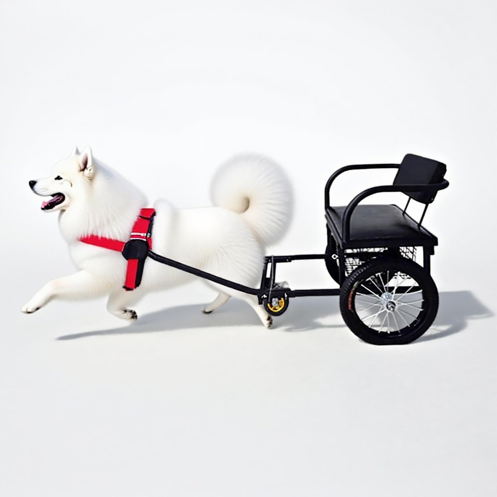 Dog Pull Cart with Seat, Removable Extended Trailer for 10–60 kg Dogs