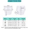 3-Pack Adult Diaper Covers, Washable Reusable Plastic Pants, Incontinence Pants (White, Small) view 3