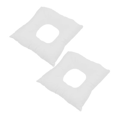 PENIKOKO 2-Piece White Breathable Cotton Face-Down Pillows, Non-Slip Spa Cradle Pillows for Beauty Salons and Home Use