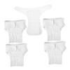 GALPADA 5-Piece Reusable Cotton Gauze Cloth Diapers, Absorbent and Breathable, White, Large, for Newborns (3–9 Months, 5.5–10 kg) view 1