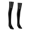 Moggemol Men's Black Latex Thigh-High Socks, Size M view 1
