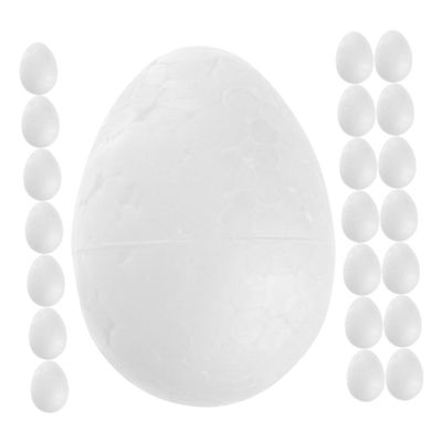 Cabilock 60 Lightweight White Foam Eggs for DIY Crafts