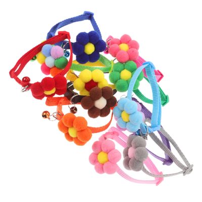HAPINARY 12-Piece Adjustable Dog Collars with Floral Pattern, Skin-Friendly Material, for Medium Dogs and Cats
