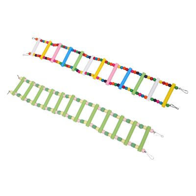 LOLIPPYY 2-Pack Colorful Bird Ladder Climbing Toys for Parrots, Cockatiels, and Budgies
