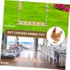 Luxshiny Funny Chicken Toy Wooden Climbing Ladder with Swing Design for Hens and Roosters, Chewable Wooden Ladder as Pet Toy and Perch, Random Color view 4