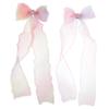 FOYTOKI 2-Piece Bow Hair Clips with Ribbons, Delicate Design for Girls, Comfortable Hold for Everyday Use and Travel, Gift Idea view 1