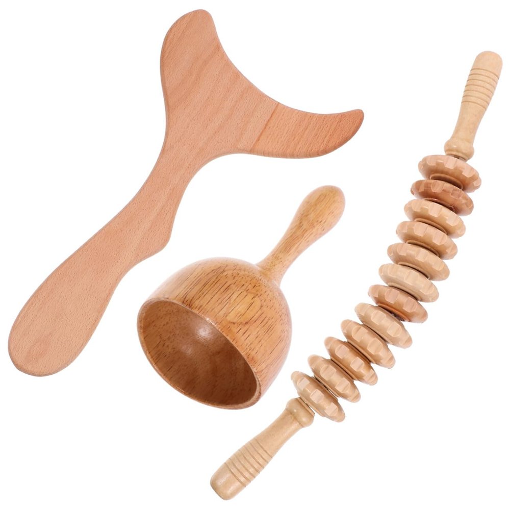 Wooden Body Massage Tool Set, Portable for Home