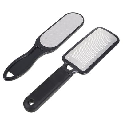 Gatuida 2-Pack Stainless Steel Foot Files for Pedicures, Rust-Resistant Design for Removing Thick Skin