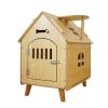 Wooden Dog House for Indoor and Outdoor Use, Windproof and Rainproof, with Upper Storage, Easy Assembly, for Small to Medium Pets view 1