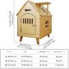 Wooden Dog House for Indoor and Outdoor Use, Windproof and Rainproof, with Upper Storage, Easy Assembly, for Small to Medium Pets view 2