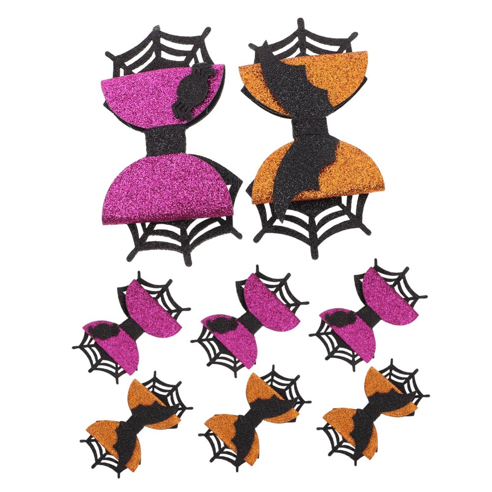 Kisangel 4 Pairs Halloween Hair Clips for Women, Spiderweb and Bat Hair Barrettes, Reusable Party Hair Accessories for Halloween Costumes and Festive Occasions
