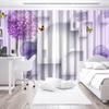 HABEAT 3D Flower Blackout Curtains with Butterfly Pattern, 2-Piece Set, 150 x 166 cm, Design 43-3 view 2