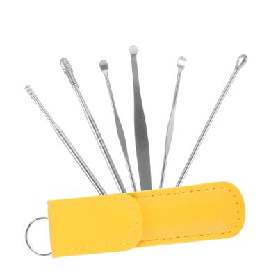 TOGEVAL Multi-Piece Earwax Removal Set with Spiral-Head Ear Cleaner, Portable Cleaning Tool for Dry and Oily Earwax with Storage Box