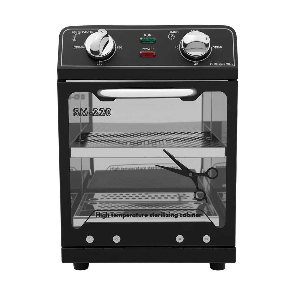 8-Liter 600W High-Pressure Dry-Heat Sterilizer with Temperature Display and Timer for Salons, Spas, and Nail Studios