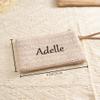 KEMEILA Personalized Cosmetic Case, Bridesmaid Gift, Straw Makeup Bag with Name, Boho Bridal Gift Idea view 2