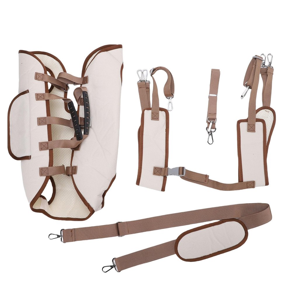 Fafeims Adjustable Oxford Pet Lift Sling with Two Shoulder Straps for Small Dogs and Cats (M)