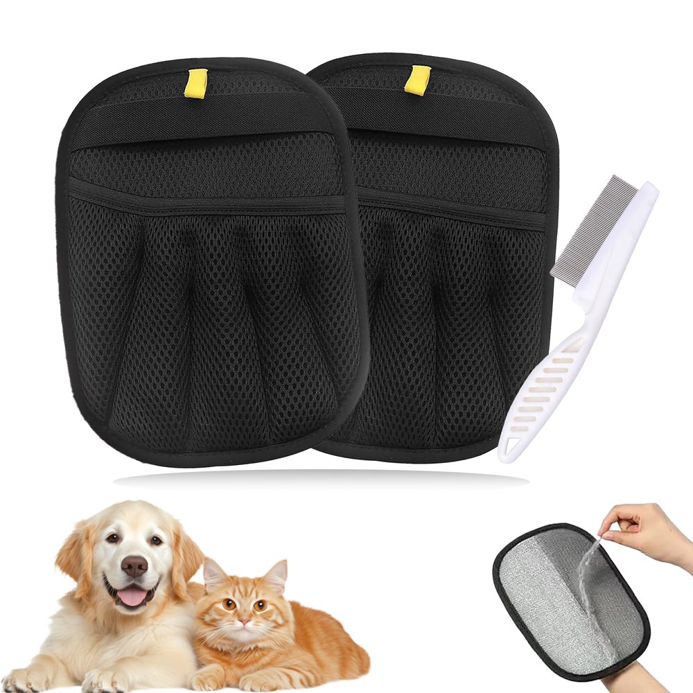 lioewhu Pet Hair Remover Glove Set