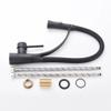 Matte Black Chrome Pull-Down Kitchen Faucet with Swivel Spout view 3