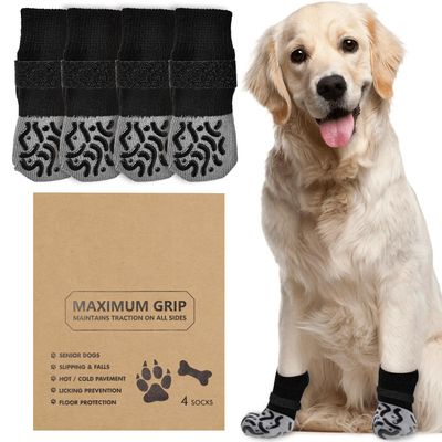 INSPUTOL Anti-Slip Dog Socks for Hardwood Floors