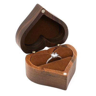 Flaroey Heart-Shaped Ring Box, Jewelry Box, Romantic Wedding Ring Holder, Engagement Ring Box