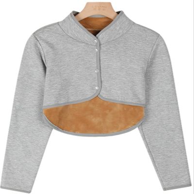 REHOOF Women's Shoulder Warmer, Long Sleeves, Rabbit-Fleece Lining, Unisex, XL (60–70 kg)