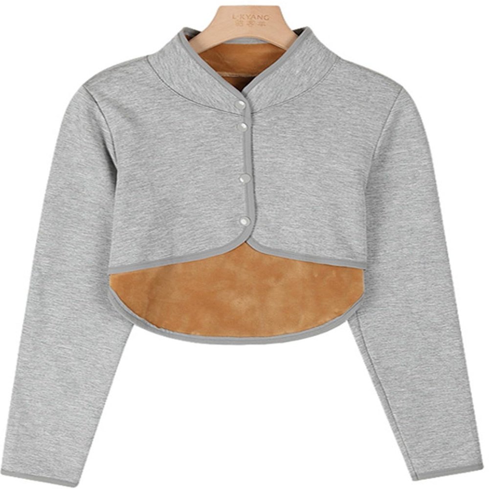REHOOF Women's Shoulder Warmer, Long Sleeves, Rabbit-Fleece Lining, Unisex, XL (60–70 kg)