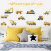 Eclove Kids' Height Chart Wall Sticker, Self-Adhesive Construction Vehicle Wall Decals, 80 x 200 cm view 4