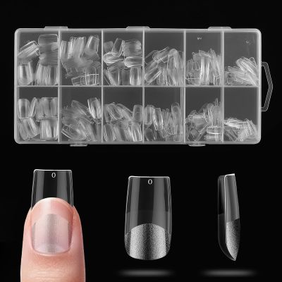 600-Piece Square Full-Cover Nail Tips Set