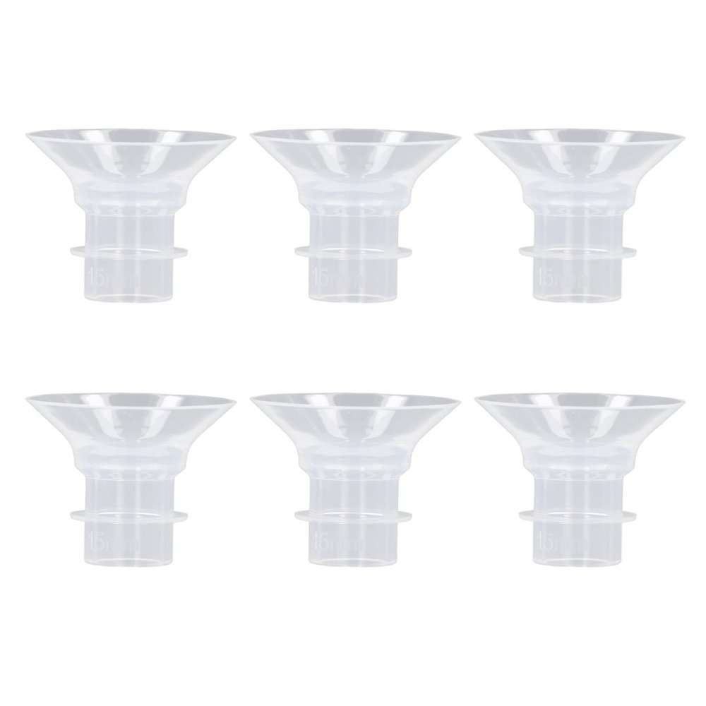 For Spectra Breast Pump, 6-Piece 24 mm Flange Inserts, Hands-Free Portable Shields (15 mm)